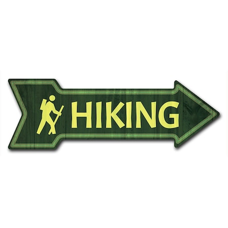 Signmission Hiking Arrow Decal Funny Home Decor 36in Wide D-A-12-999820